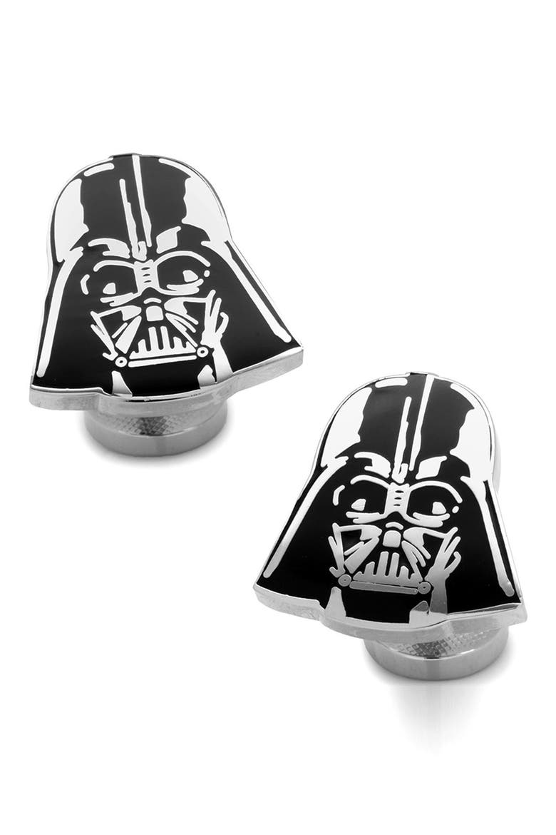 'Star Wars™ - Darth Vader' Cuff Links, Main, color, BLACK/ SILVER
