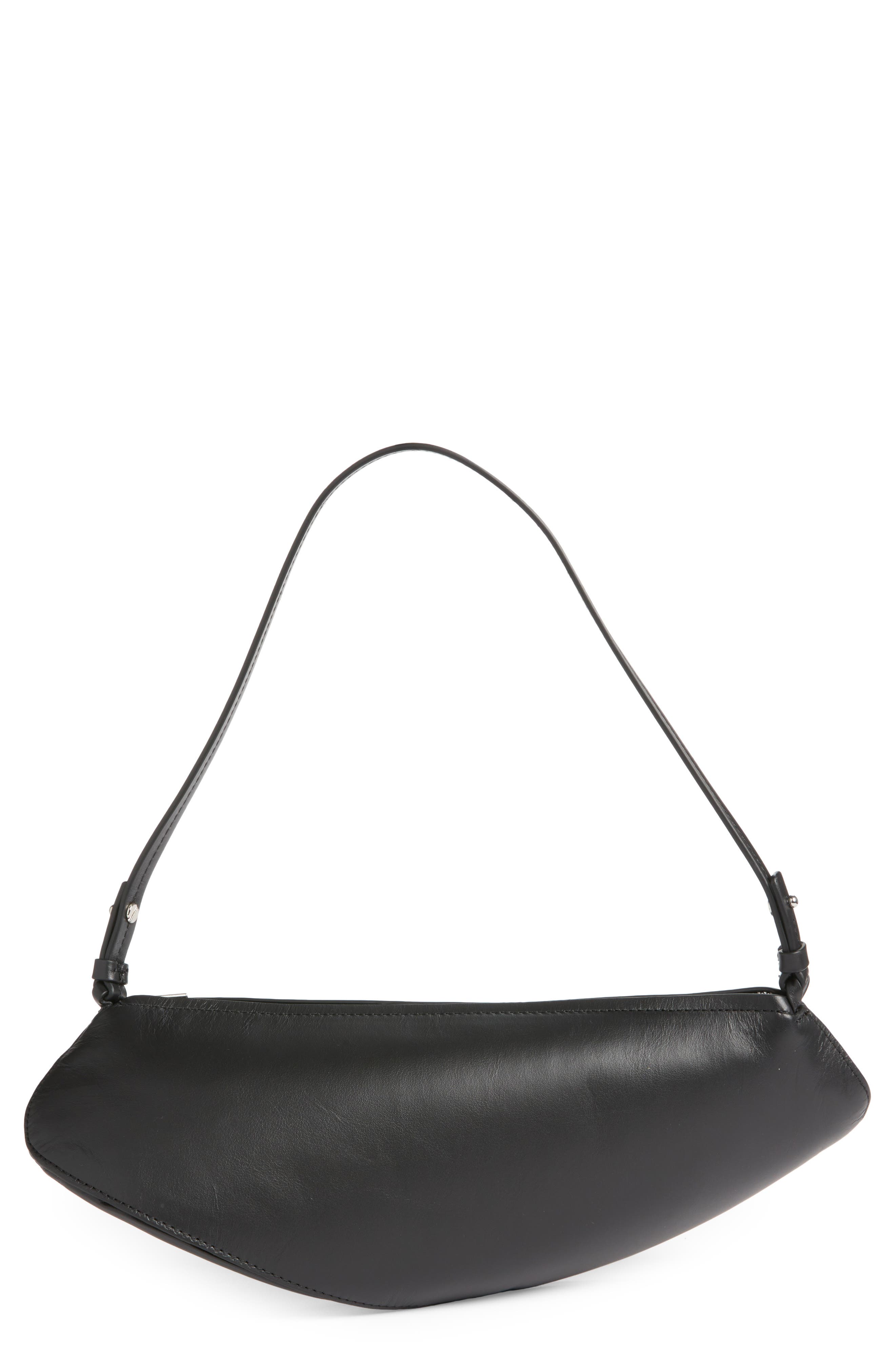 COS Leather Clutch, Main, color, 