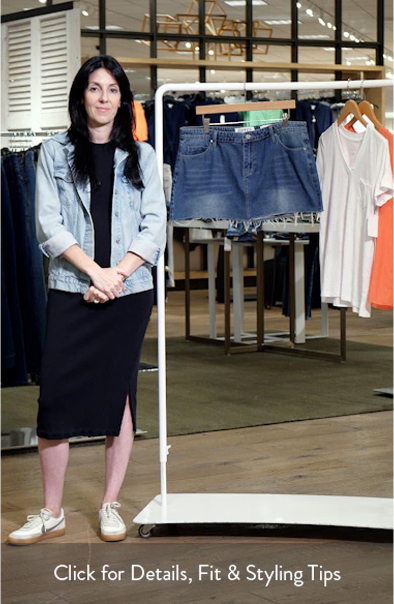 Ocean Micro Mini Denim Skirt, sales video thumbnail