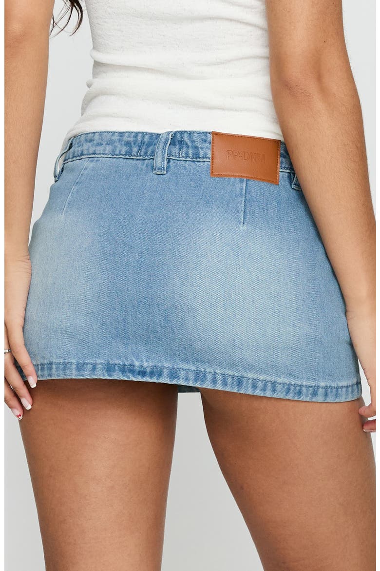 Jordi Low Rise Denim Skort, Alternate, color, LIGHT BLUE WASH