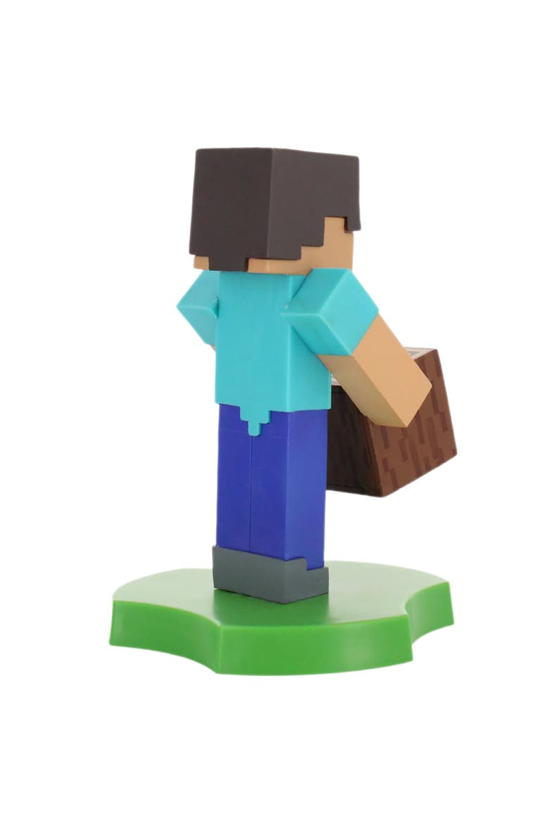 Minecraft 4 Inch Steve Cable Guys Earbud and Phone Holder, Alternate, color, Multicolored