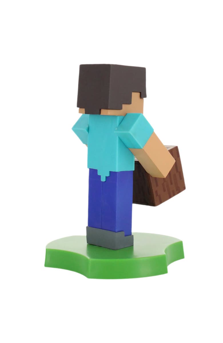 Exquisite Gaming Minecraft 4 Inch Steve Cable Guys Earbud and Phone Holder, Alternate, color, Multicolored