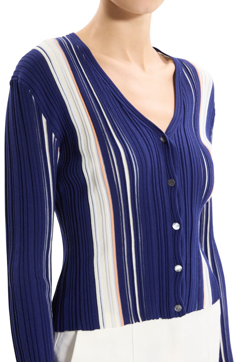 Theory Berk Rib Cardigan, Alternate, color, Navy Multi