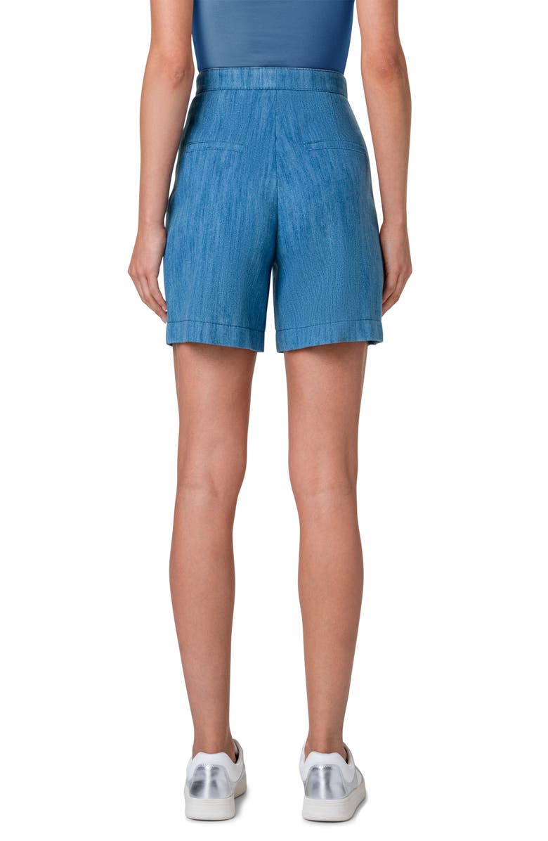 Akris punto Filia High Waist Denim Bermuda Shorts, Alternate, color, Medium Blue Denim