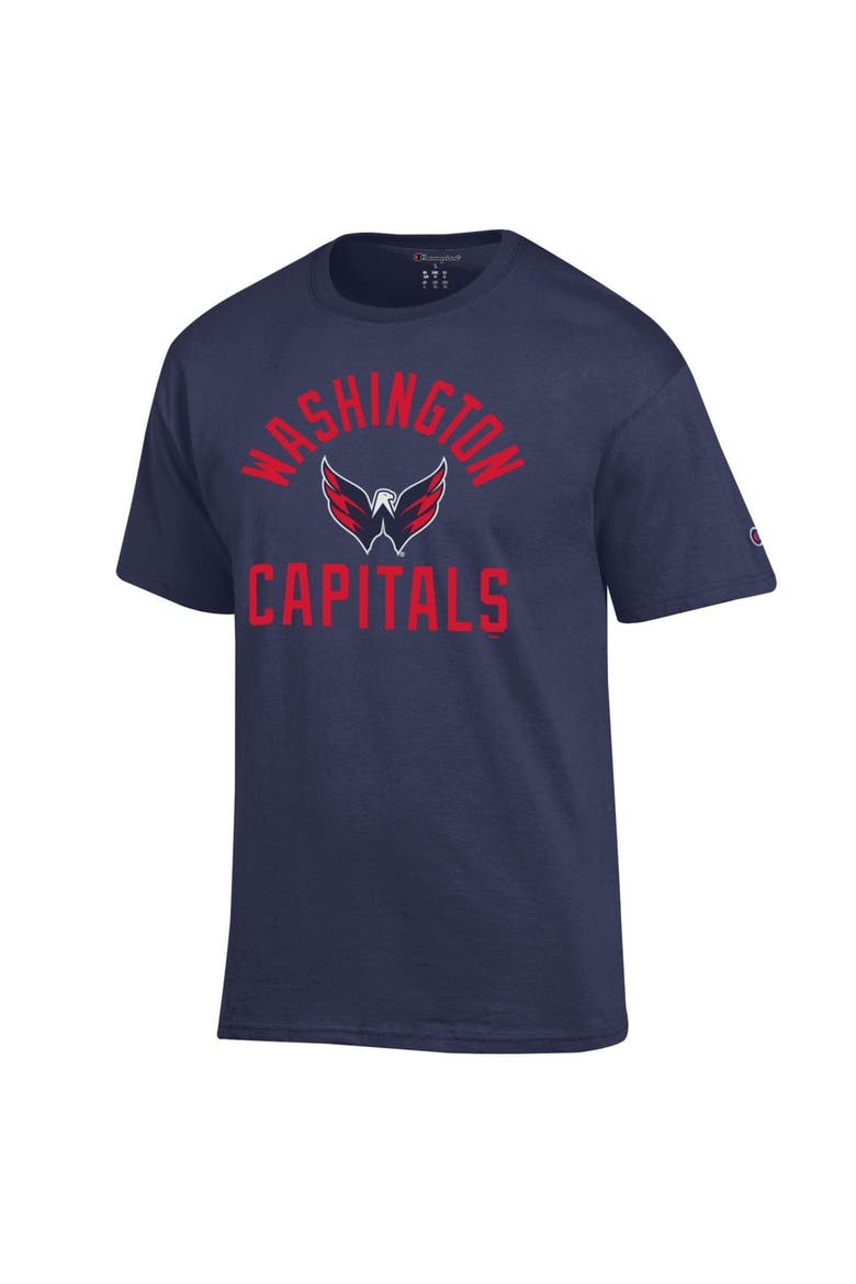 Men's Champion  Navy Washington Capitals Primary Logo Jersey T-Shirt, Main, color, Navy