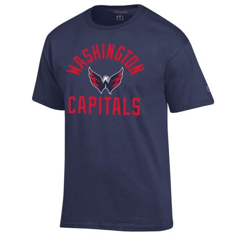 Men's Champion Navy Washington Capitals Primary Logo Jersey T-Shirt