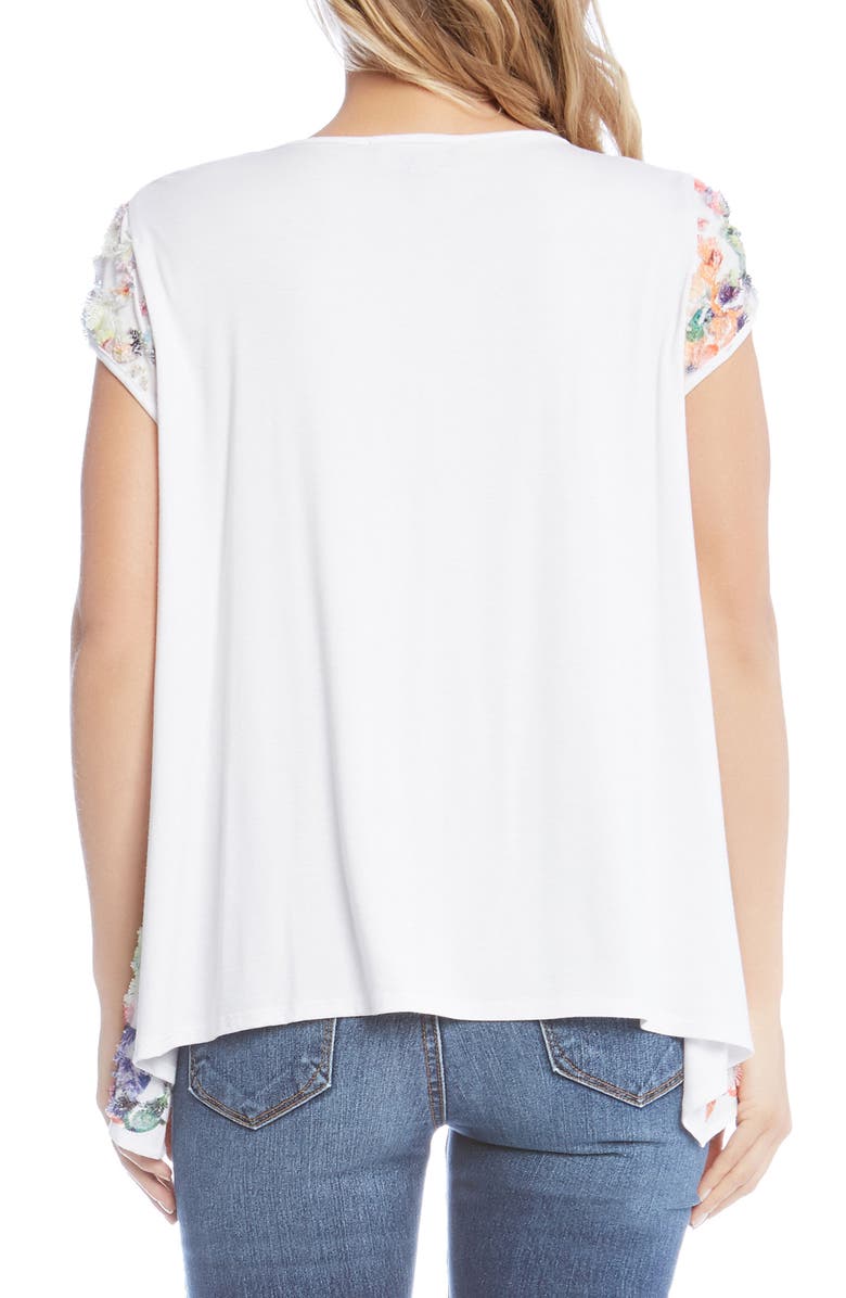 Karen Kane Frayed Rainbow Leaf Top, Alternate, color, 