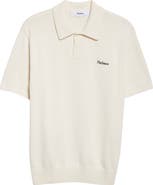 PALMES Embroidered Logo Organic Cotton Polo Sweater