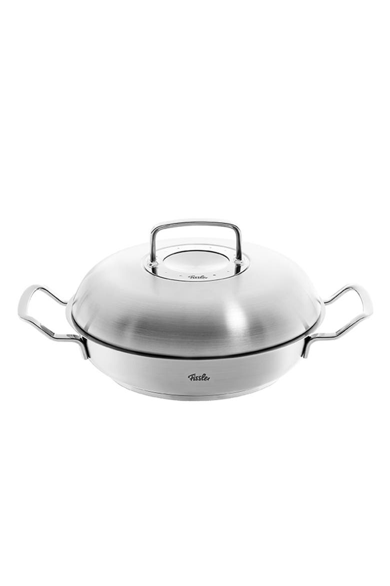 Original-Profi Collection Stainless Steel Serving Pan with High Dome Metal Lid, Main, color, Stainless Steel