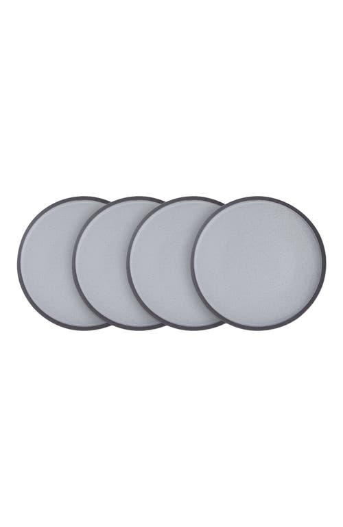 Stone Lain Tina Stoneware 4-piece Salad Plate In Gray