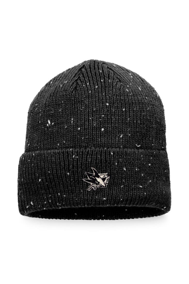 Men's Fanatics Branded Black San Jose Sharks Authentic Pro Rink Pinnacle Cuffed Knit Hat, Main, color, Black
