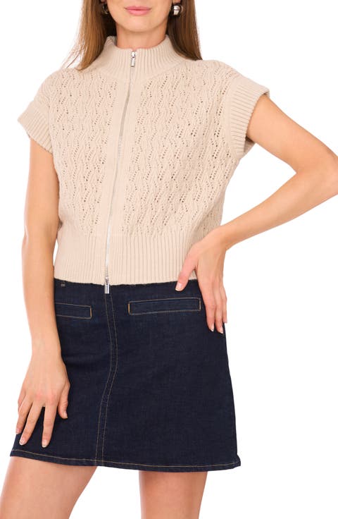 Pointelle Turtleneck Sweater