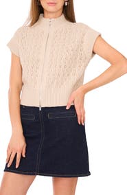 Vince Camuto Pointelle Turtleneck Sweater