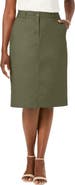 Jessica London Stretch Cotton Chino Skirt