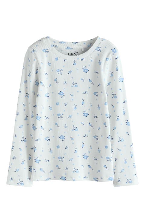 Kids' Floral Ribbed T-Shirt