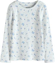 NEXT Kids' Floral Ribbed T-Shirt