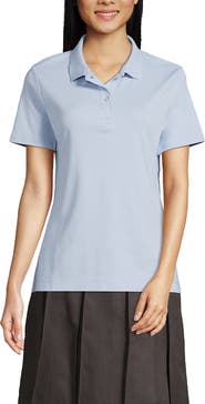 Lands' End School Uniform Short Sleeve Feminine Fit Interlock Polo Shirt