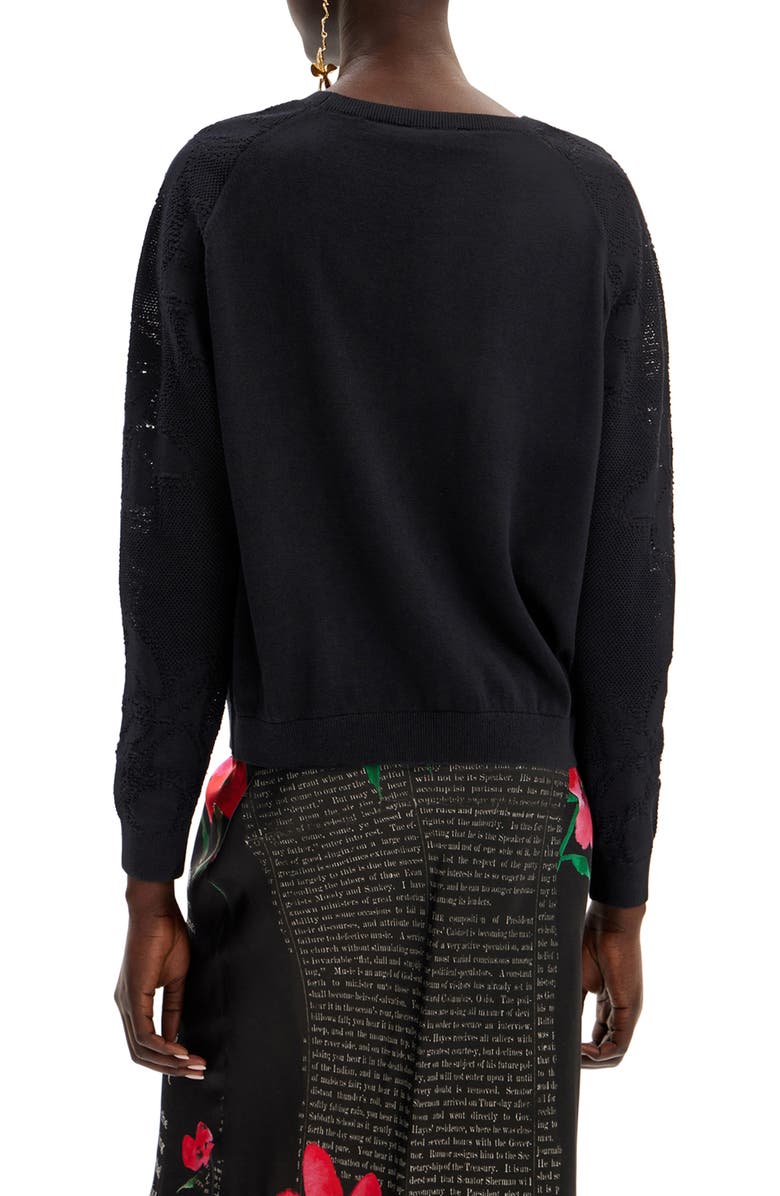 Desigual Jers Nicole Floral Sleeve Sweatshirt, Alternate, color, 