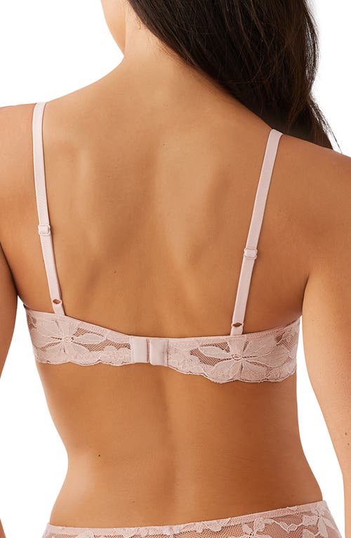 B.tempt'd By Wacoal Feeling Famous Underwire Balconette Bra In Rose Smoke/white
