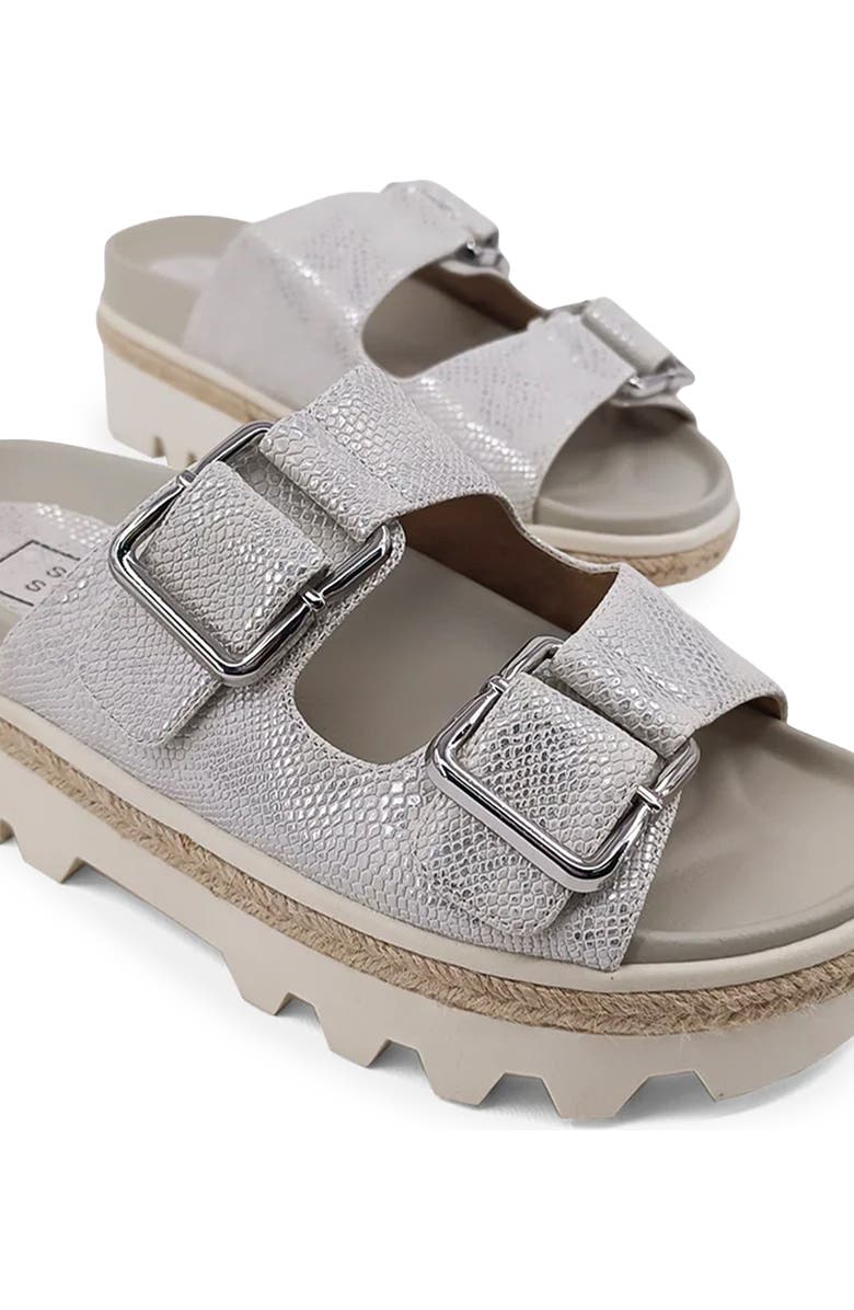 SHUSHOP Xyla Lug Sole Sandal, Alternate, color, White Snake