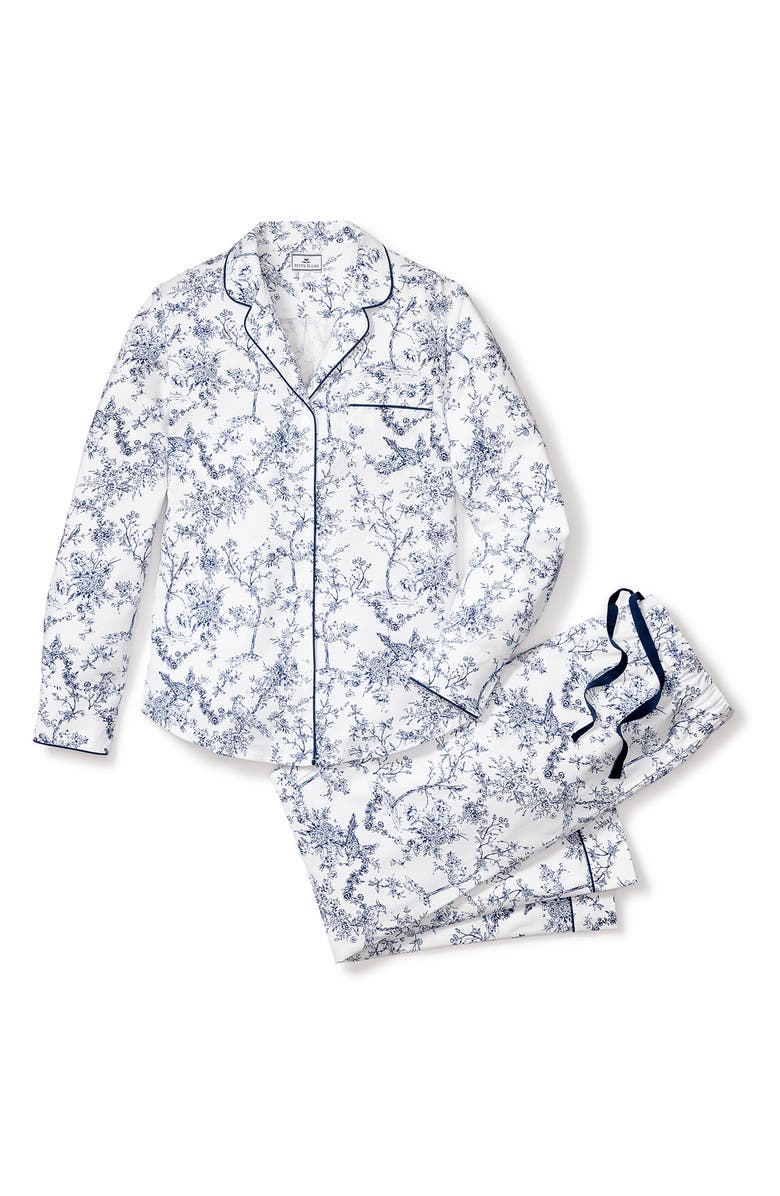 Petite Plume Timeless Toile Cotton Pajamas, Alternate, color, White