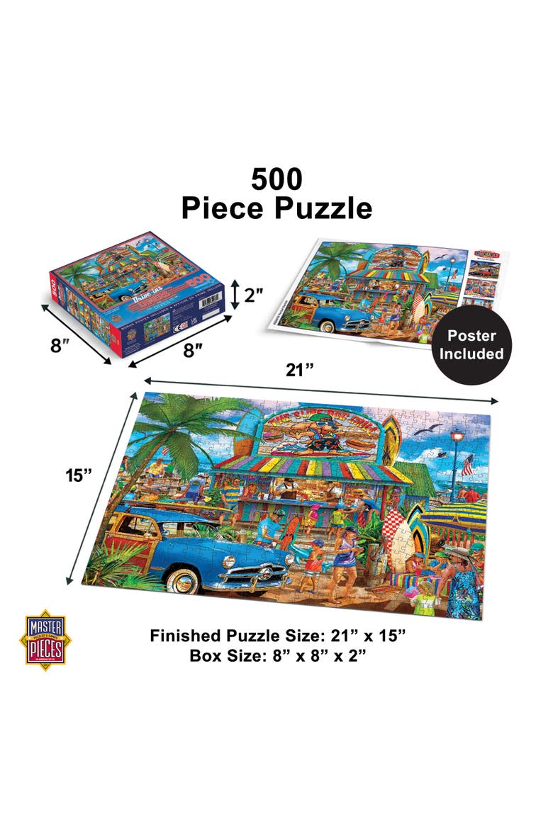 The Surf Dog Grill 500 Piece Puzzle, Alternate, color, Multicolor