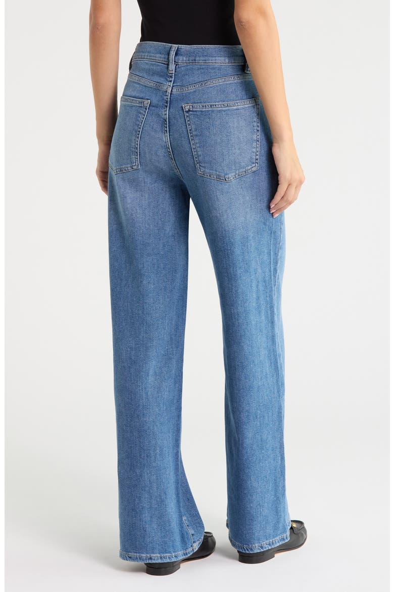High Waist Wide Leg Jeans, Alternate, color, BLUE MIST