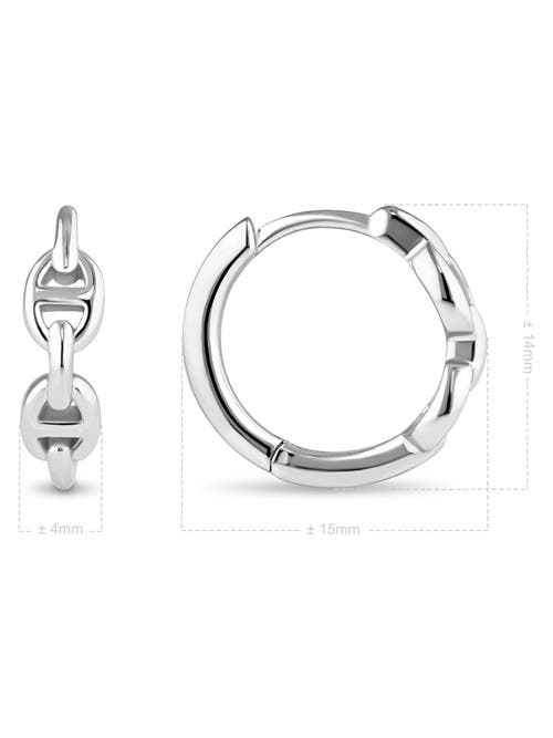 Devata Mariner Anchor Hoop Earrings In Metallic