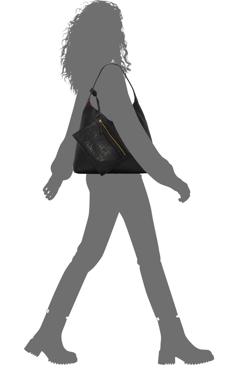 Vince Camuto Jenna Pebble Leather Hobo Bag, Alternate, color, Oxford