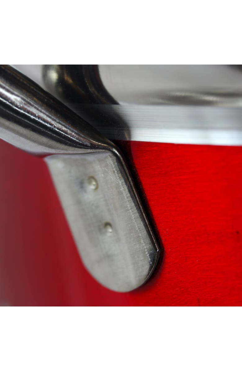 OSTER Metaline 3 Pack Round Asian Colander, Metallic, Alternate, color, Red