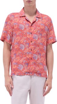 Bugatchi Jackson Floral Linen Camp Shirt