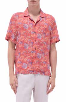 Bugatchi Jackson Floral Linen Camp Shirt