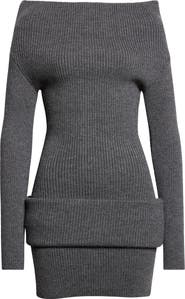 Jean Paul Gaultier Off the Shoulder Rib Wool Minidress