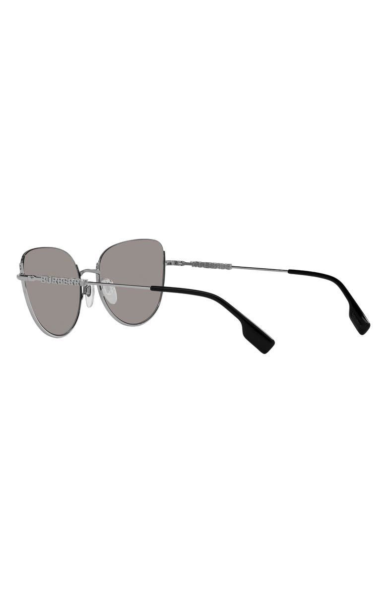 Burberry Harper 58mm Polarized Cat Eye Sunglasses, Alternate, color, Silver