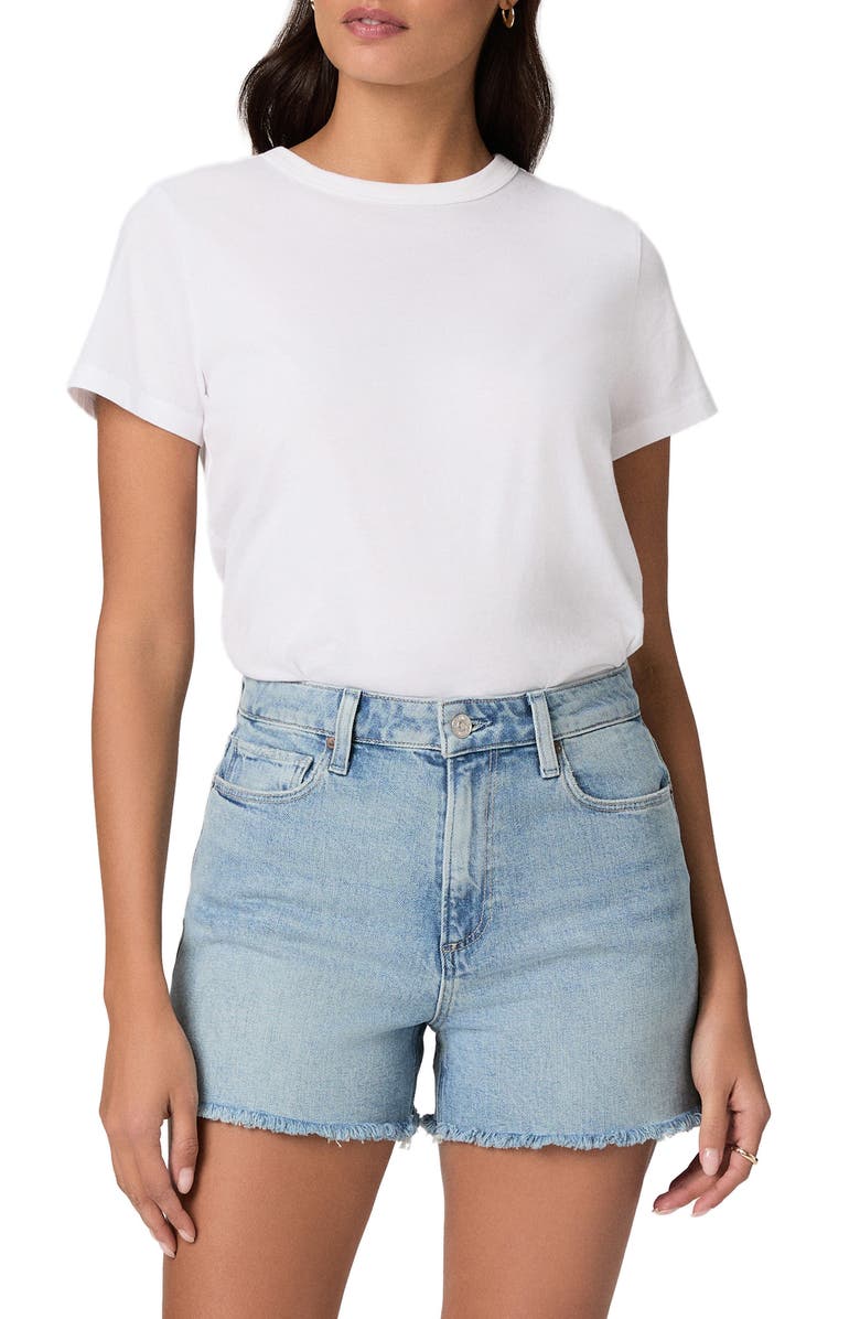 PAIGE Dani Cutoff Denim Shorts, Alternate, color, Brise