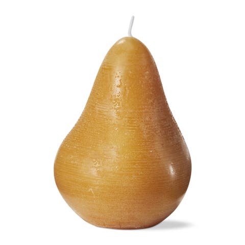Yellow Pear Sculpted Flame Candle for Everyday Decor
