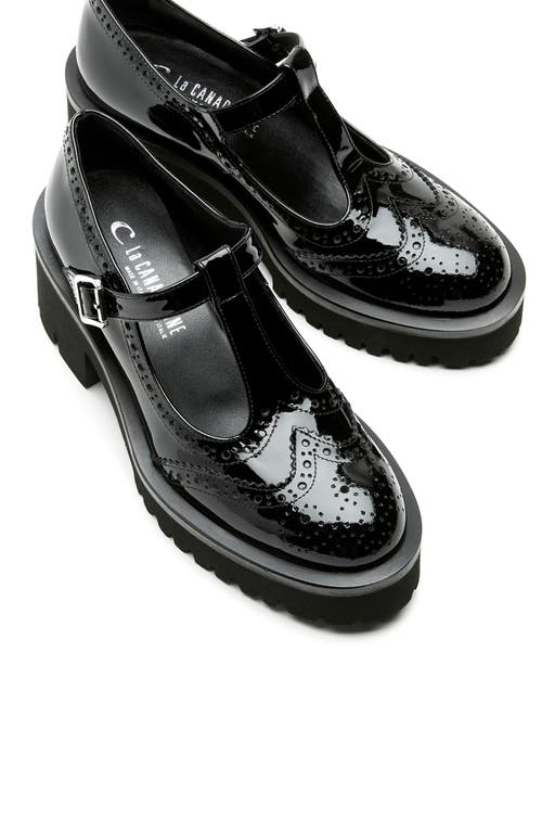 La Canadienne Tree Waterproof T-strap Shoe In Black