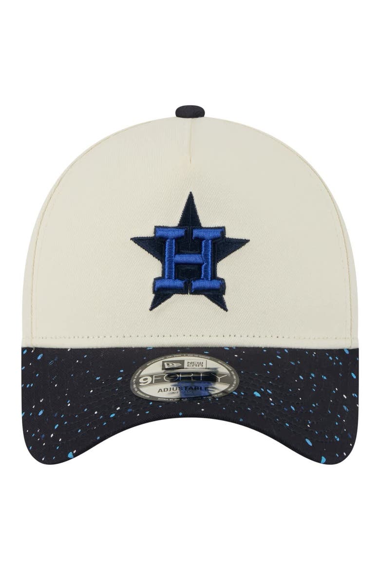 Men's New Era  Cream Houston Astros Speckle A-Frame 9FORTY Adjustable Hat, Alternate, color, Cream