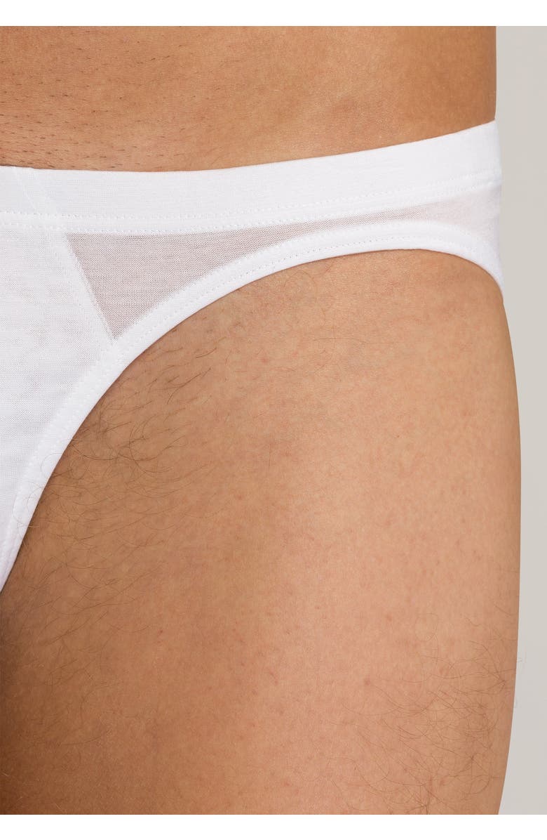 Hanro Cotton Sporty Cotton Bikini Brief, Alternate, color, White