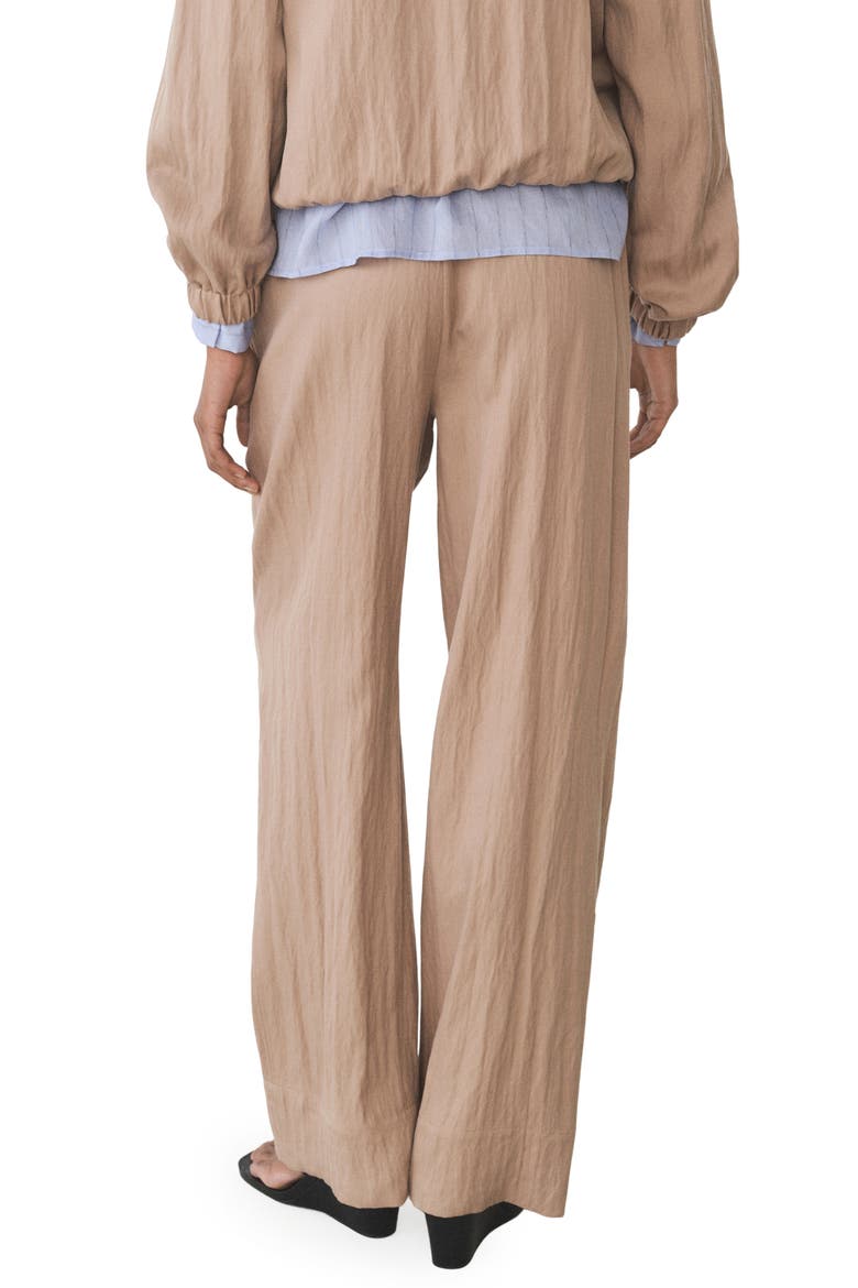 Straight Leg Textured Pants, Alternate, color, MEDIUM BROWN