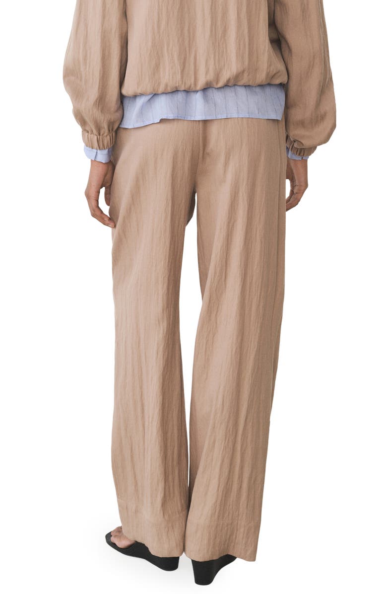 MANGO Straight Leg Textured Pants, Alternate, color, 