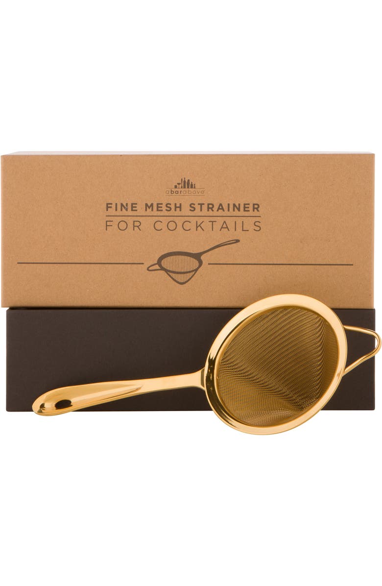 A Bar Above Gold Fine Mesh Strainer, Main, color, Gold