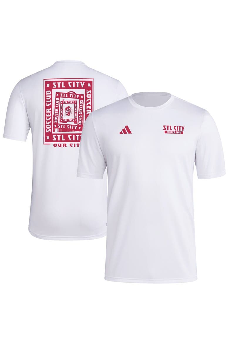 Men's adidas White St. Louis City SC Local Wrap T-Shirt, Main, color, White