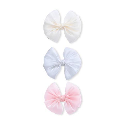Satin Bow Hair Clip Set
