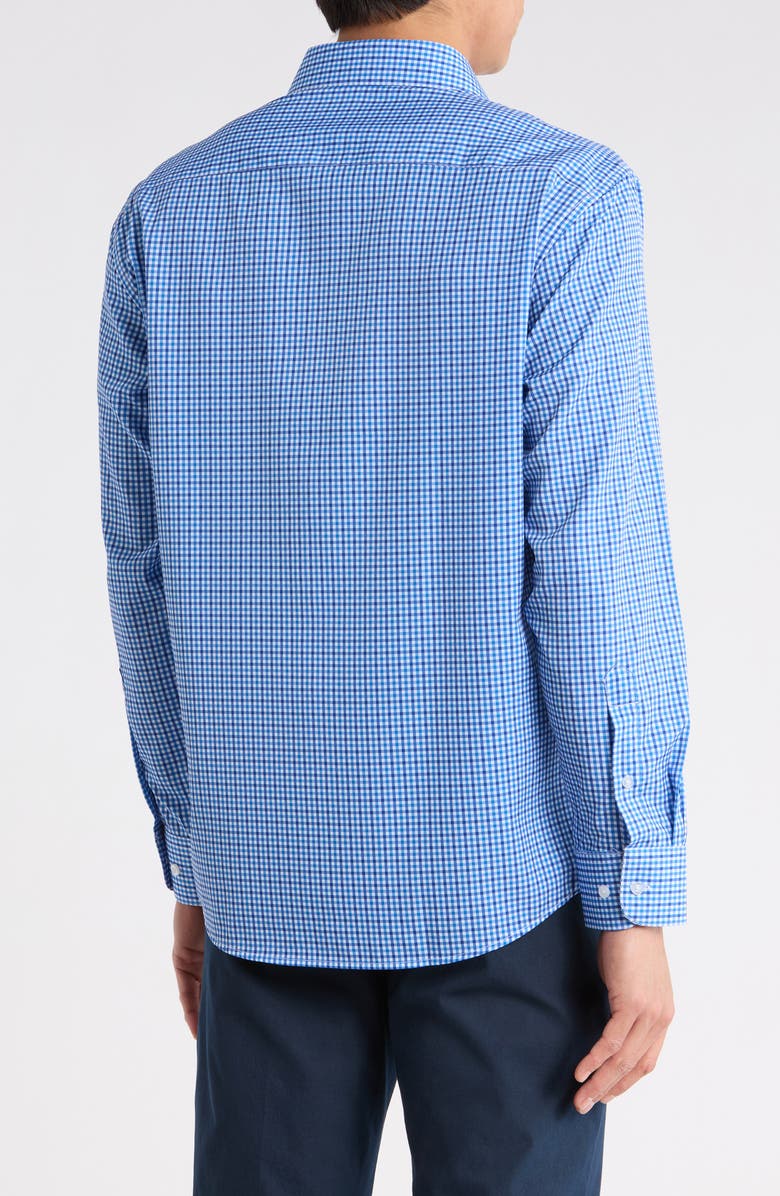 Nautica Slim Fit Check Print Dress Shirt, Alternate, color, Light Blue