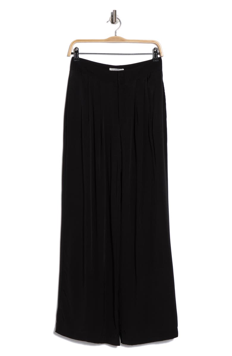 JASON WU High Waist Pleated Front Wide Leg Pants, Alternate, color, Black