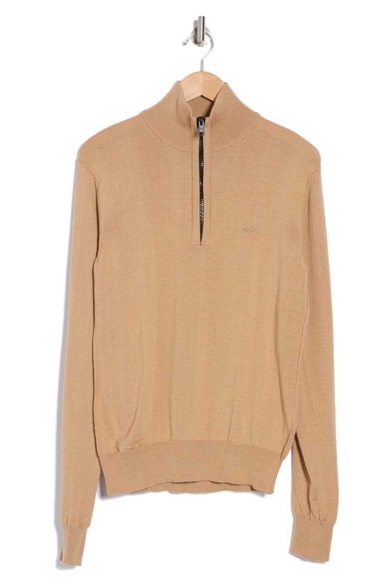 Amac Quarter Zip Sweater, Alternate, color, MEDIUM BEIGE