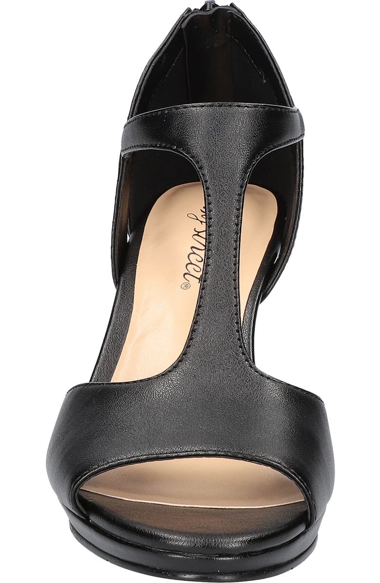 EASY STREET Flash T-Strap Sandal - Wide Width & Extra Wide Width Available, Alternate, color, Black