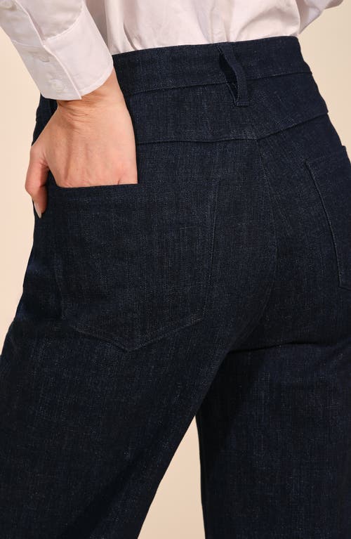 Isaac Mizrahi New York High Waist Straight Leg Jeans In Blue