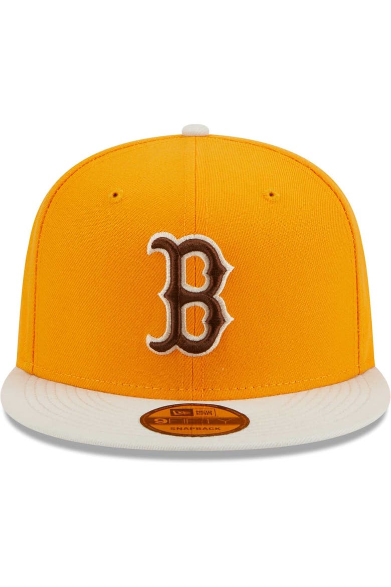 Men's New Era Gold Boston Red Sox Tiramisu  9FIFTY Snapback Hat, Alternate, color, Gold